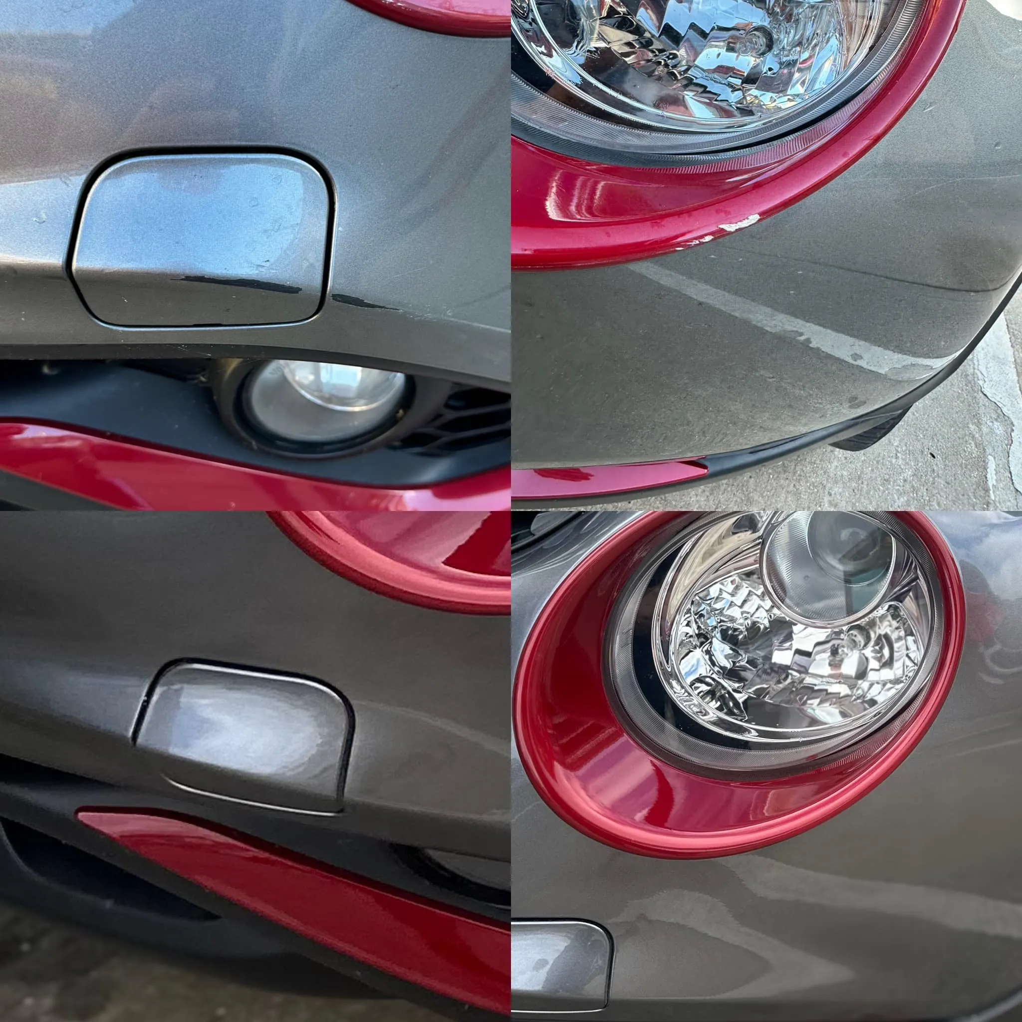 A close up of the front of a car.